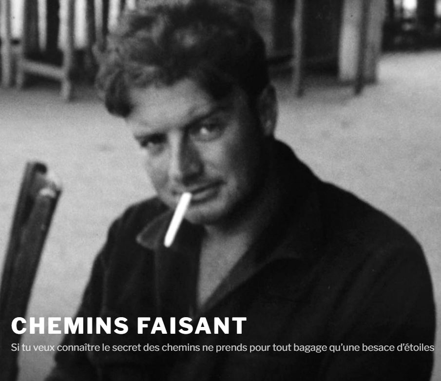 Vue de la page d'accueil du site de l'association Chemins faisants Jacques Lacarrière
